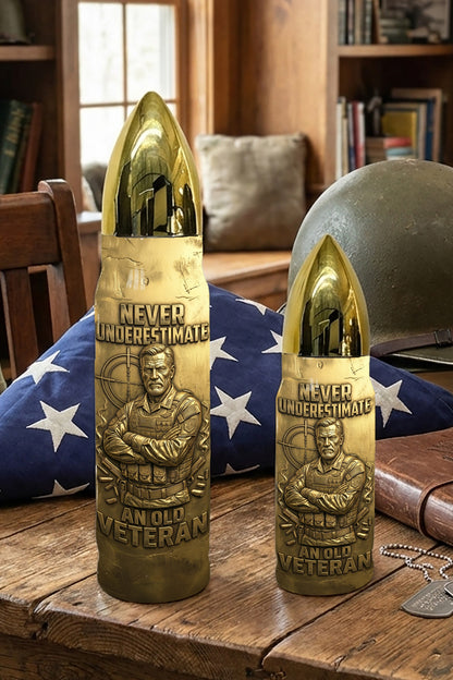 Personalized Custom Photo US Veteran Insulated Vacuum Bullet Bottle